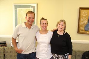 Counseling interns Blair Souder (left) and Mary Mellon Trotter (right) with mental health counselor Shannon Ayres.