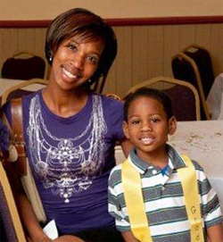 Mother Tamia and son Bryson