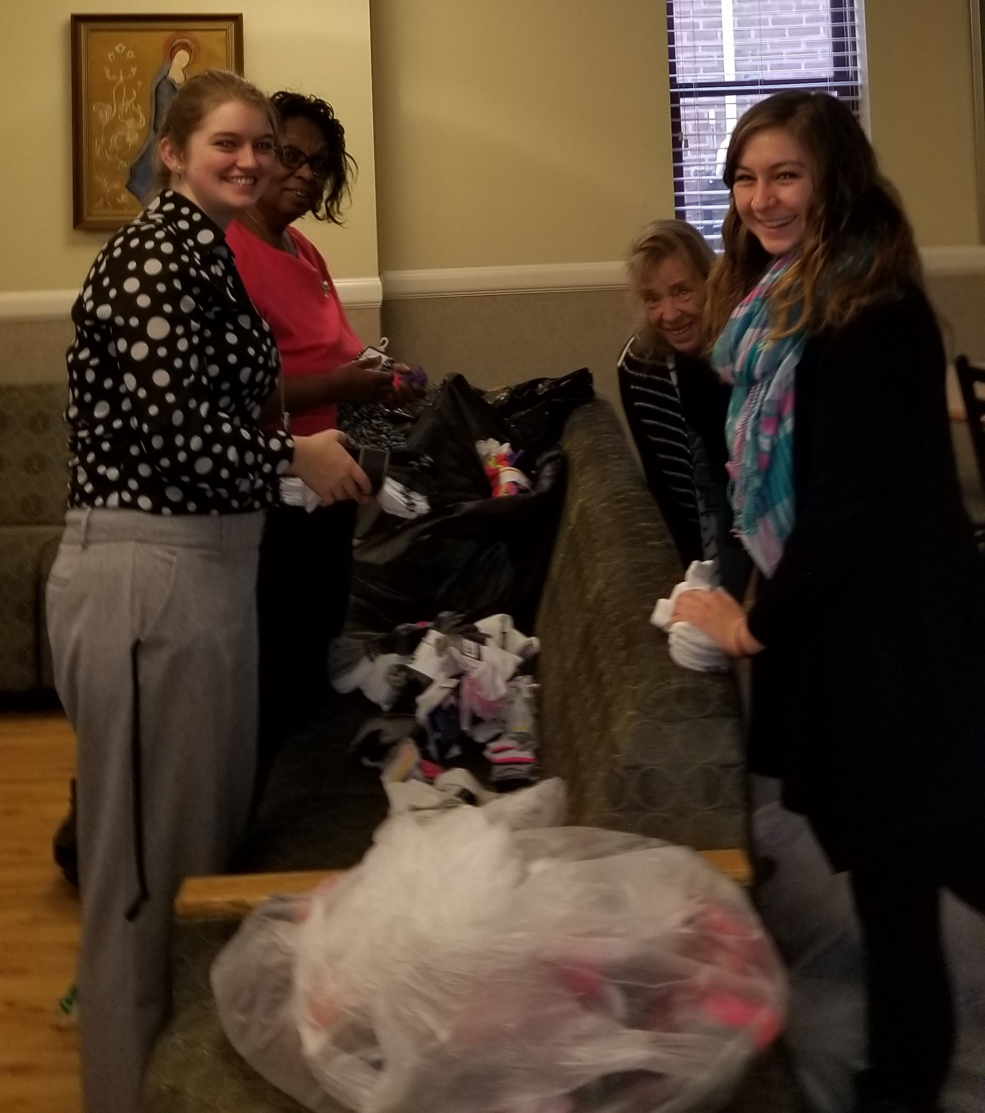 Jordan McCutcheon led her middle school in a sock donation drive